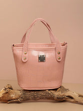 Textured Casual Regular Hand Bag with Zip Lock For Women